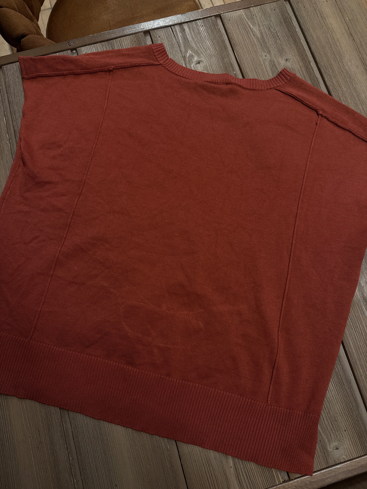 ADRIANNA PAPELL KNIT BOXY TOP