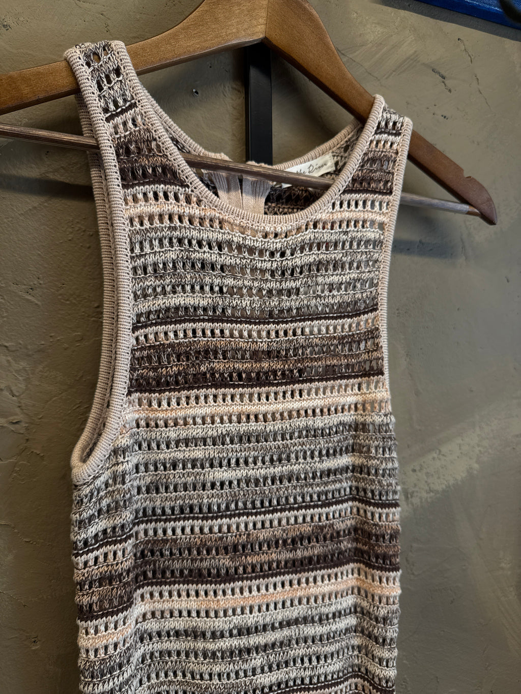 BY THE RIVER OPEN-KNIT DRESS