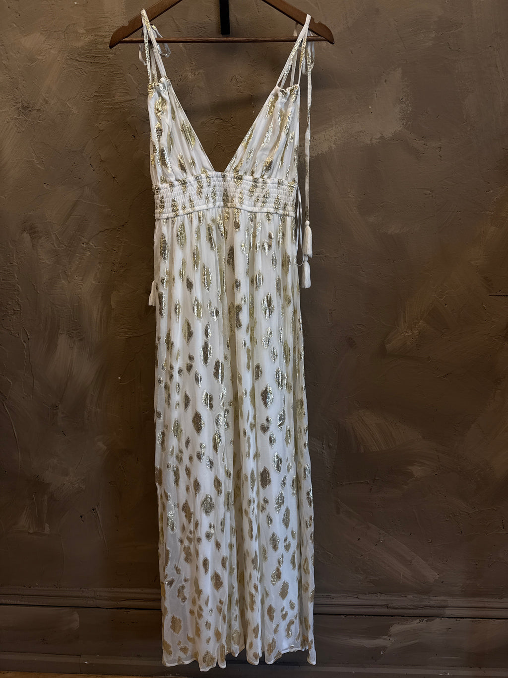 EN CRÈME GOLDEN CONFETTI GODDESS DRESS
