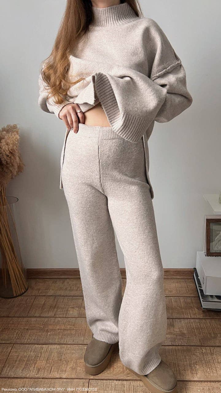 Knit Wide Leg Pants