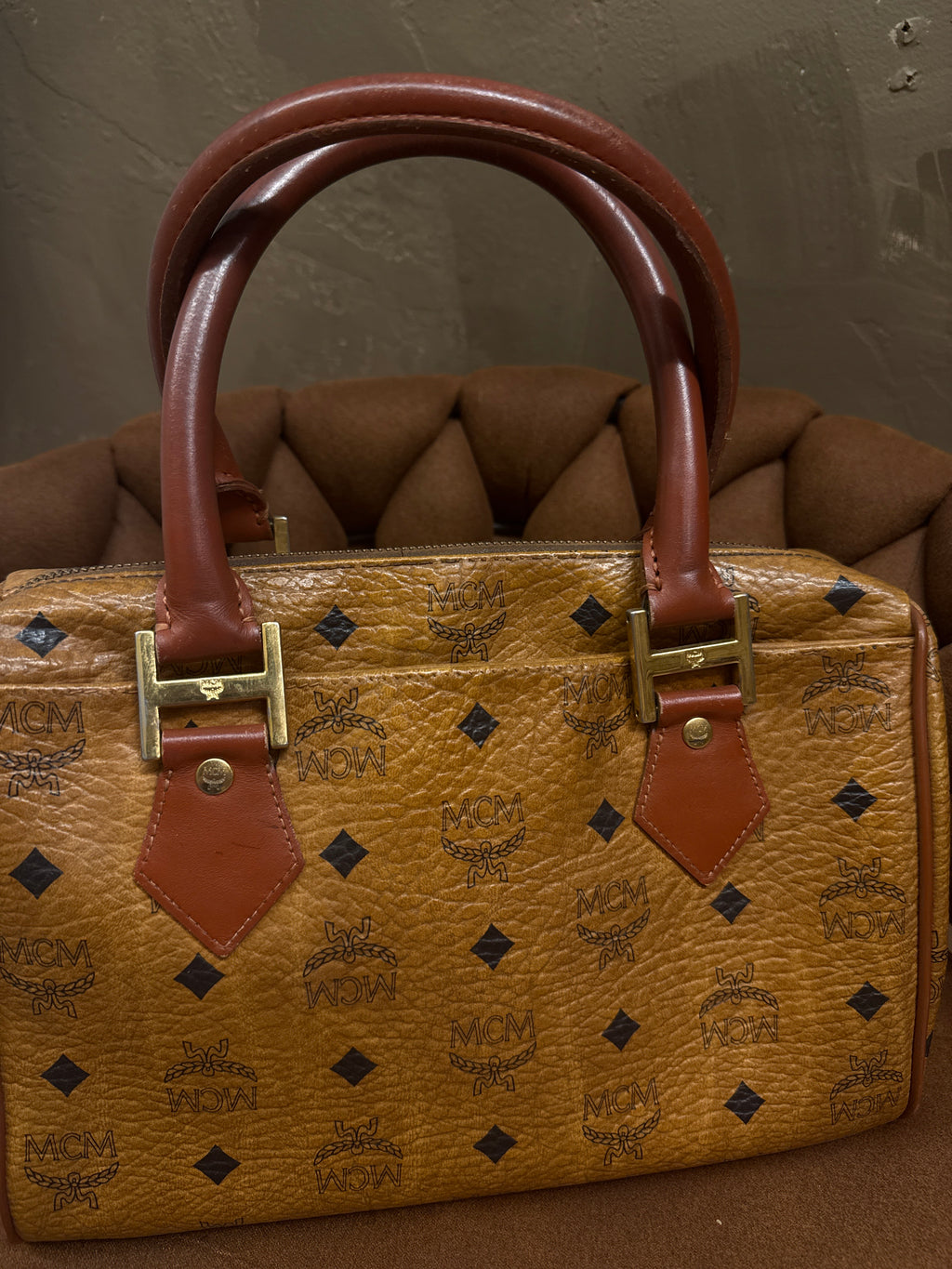 MCM VISETOS BOSTON BAG