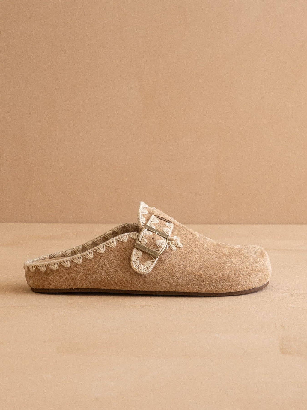 The Teri Almond Tweed Buckle Fall Mule