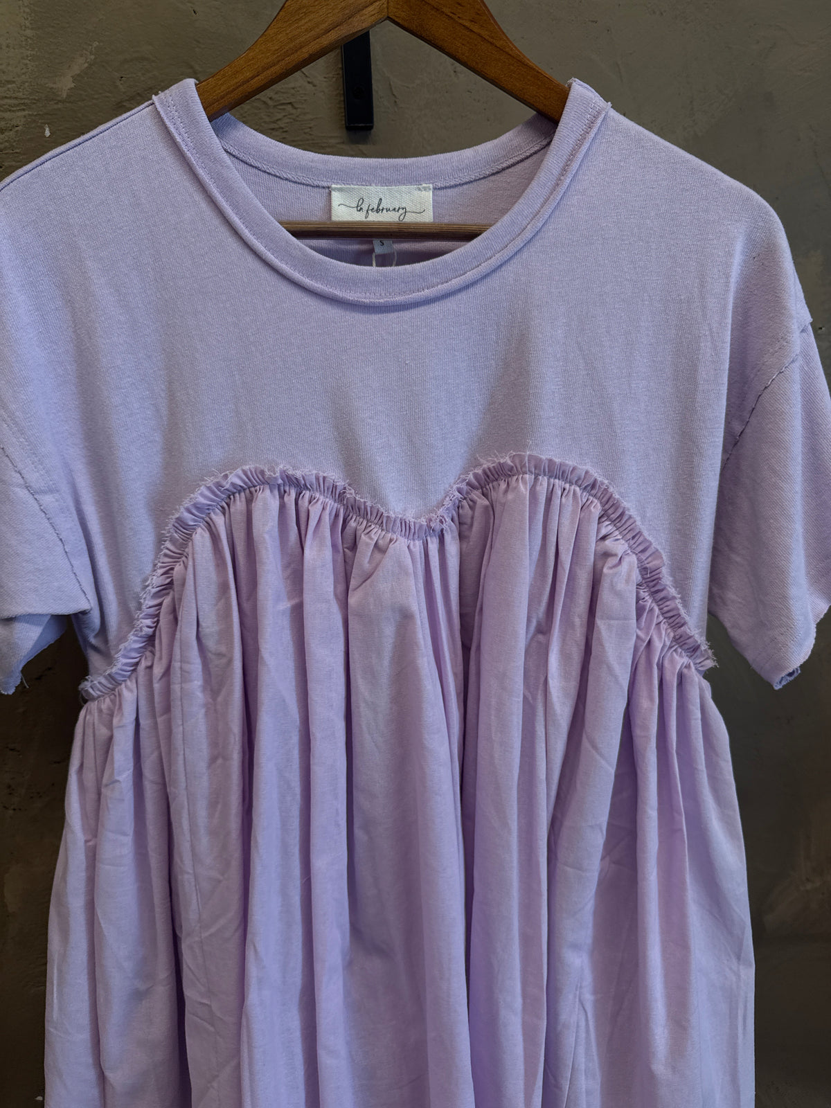 IN FEBRUARY SWEETHEART SMOCKED T-SHIRT DRESS