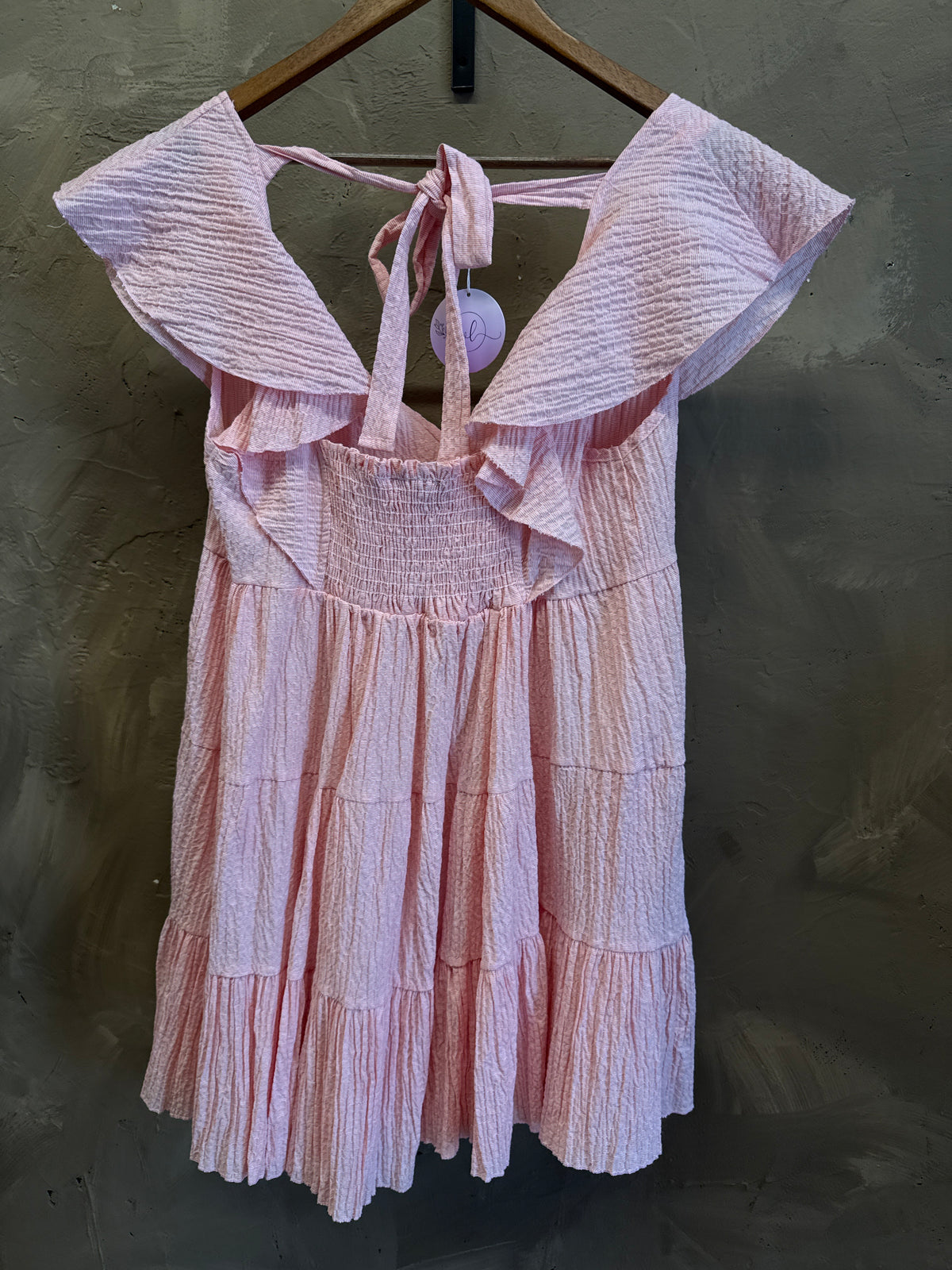 WISTERIA LANE FLUTTER SLEEVE DRESS