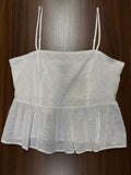 FRENCH CONNECTION CROPPED EYELET TANK
