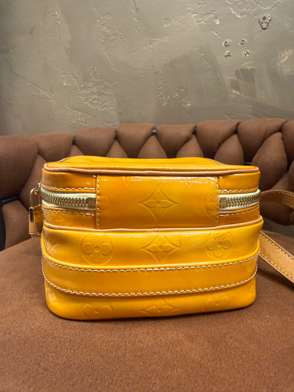Louis Vuitton Yellow Vernis Crossbody