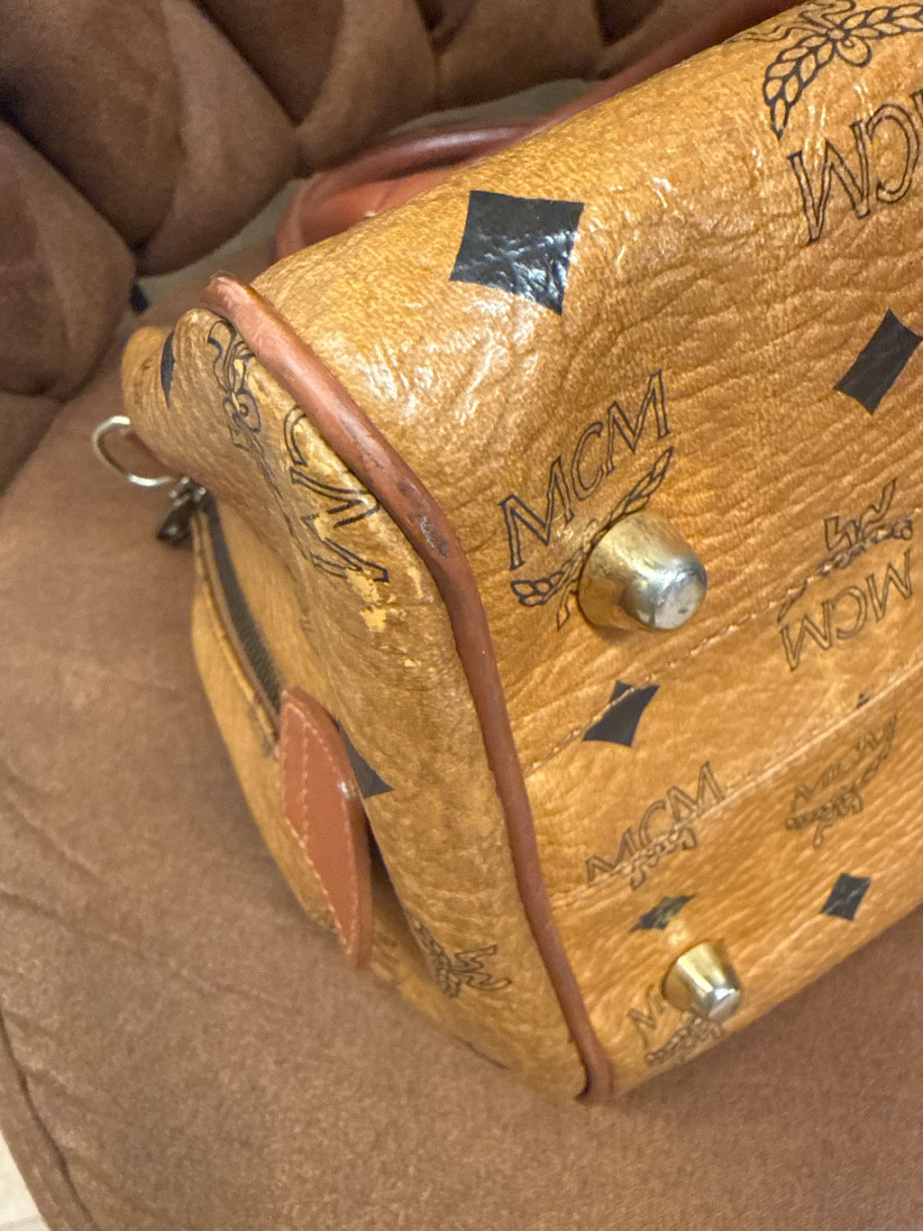 MCM VISETOS BOSTON BAG