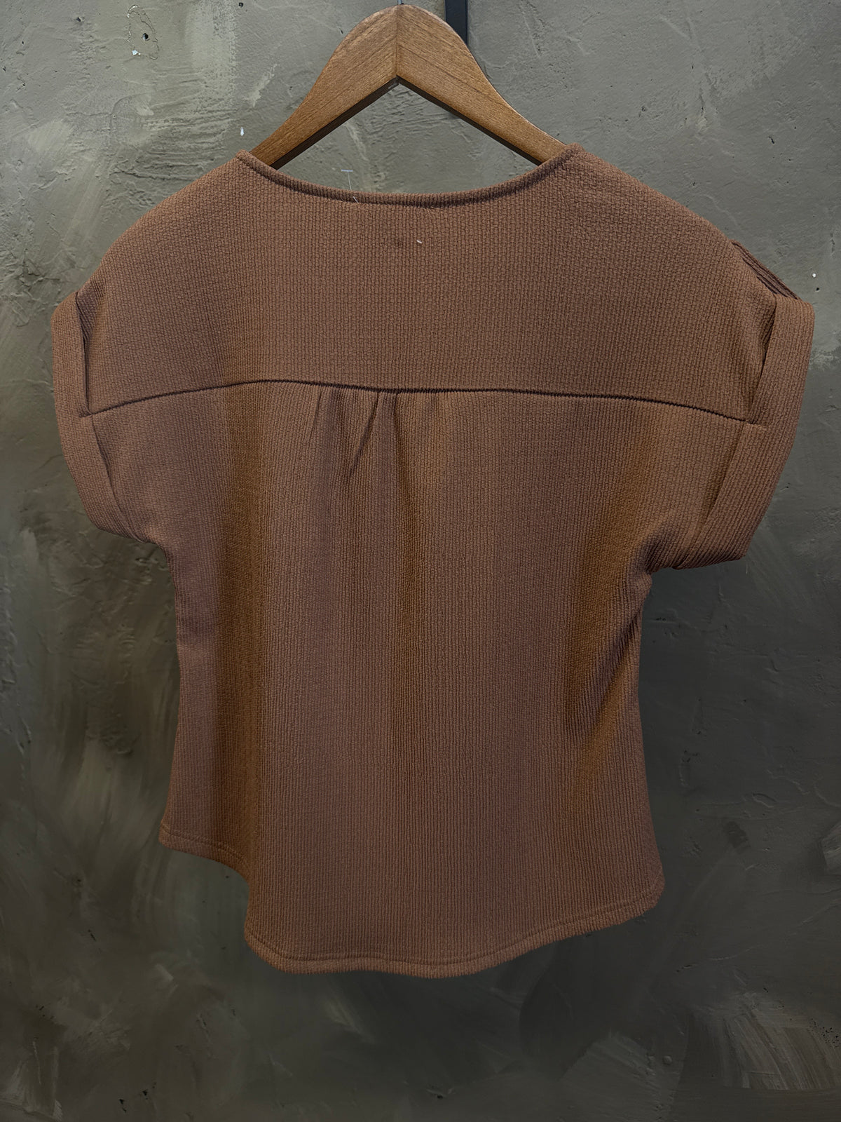 MINE BOHO CAP-SLEEVE TOP RUST