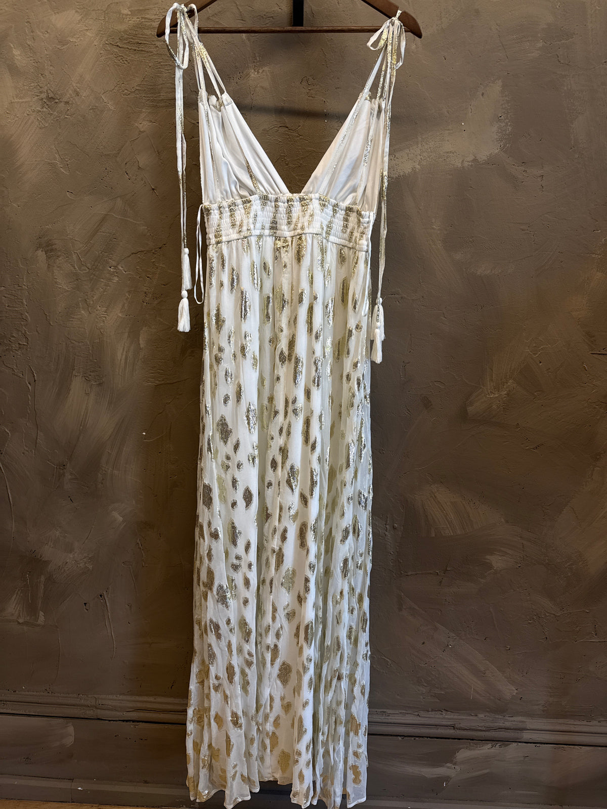 EN CRÈME GOLDEN CONFETTI GODDESS DRESS
