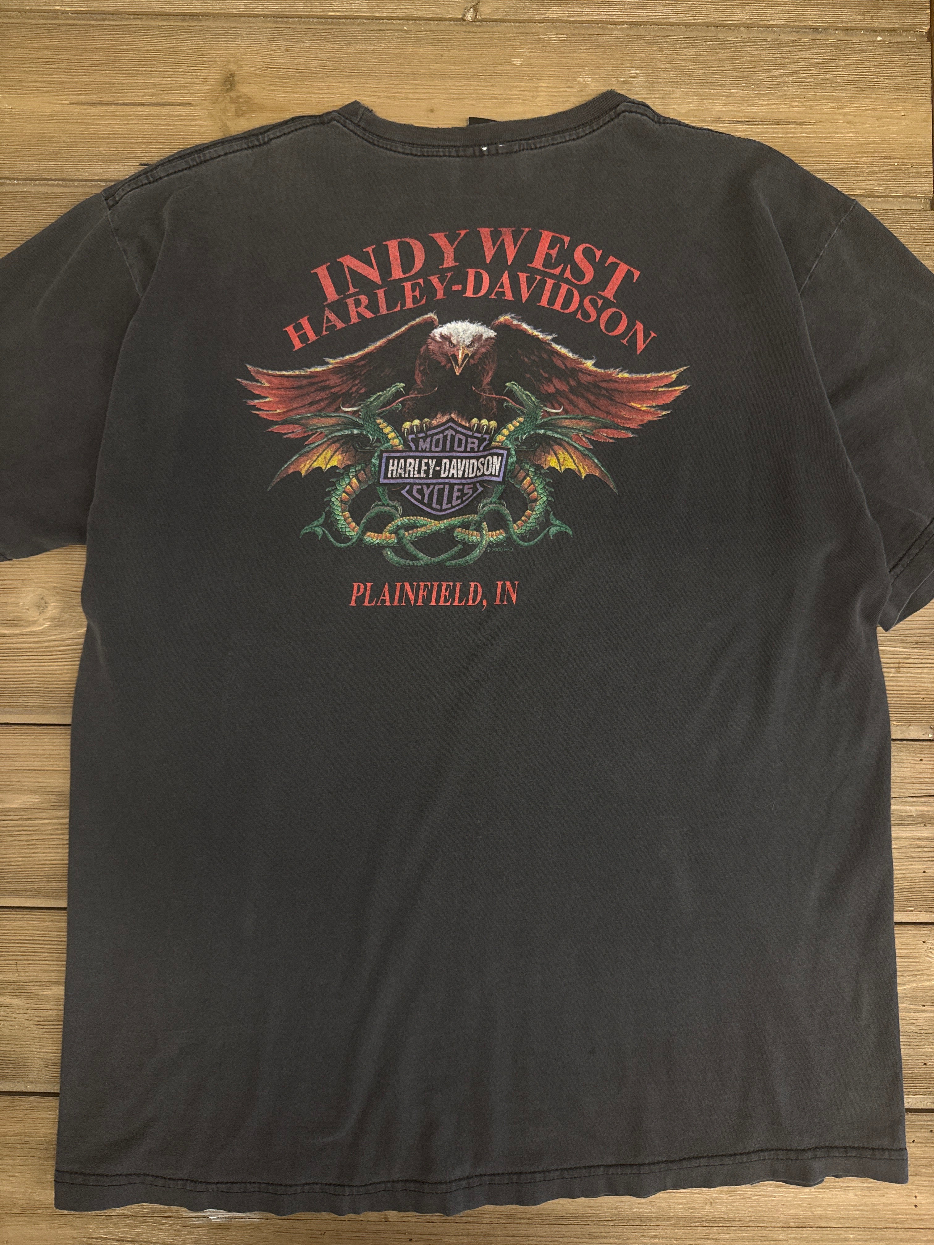 HARLEY INDY WEST EAGLE/DRAGON TEE
