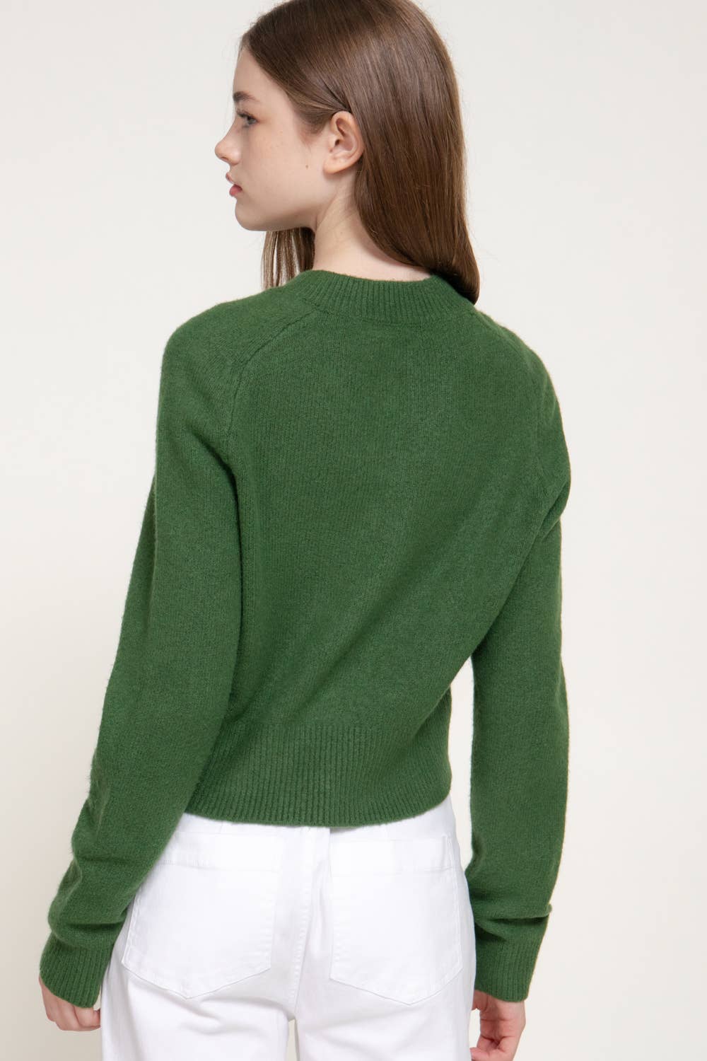 Long Sleeve Round Neck Button Down Sweater Cardigan
