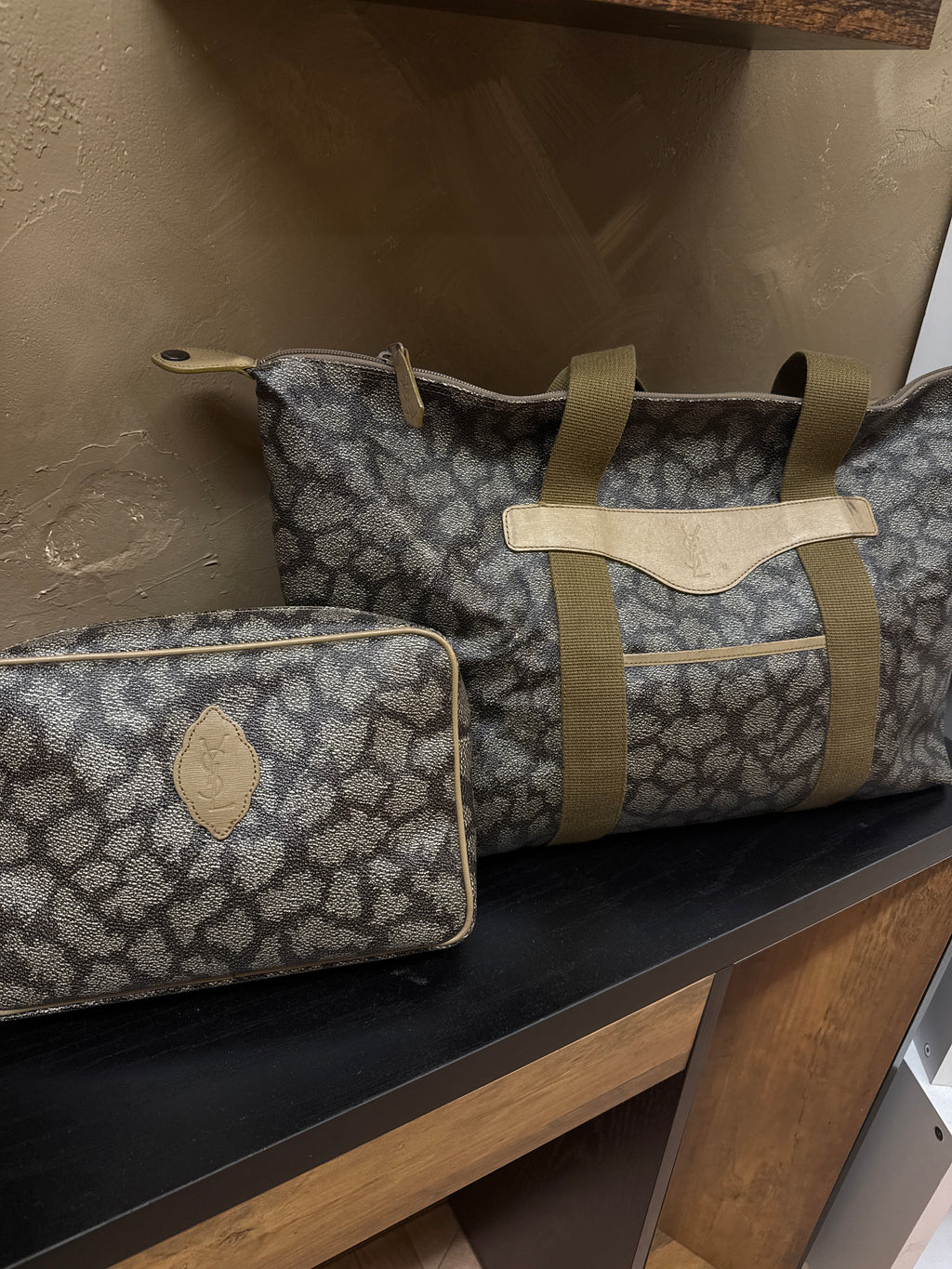 YSL TRAVEL DUFFEL AND POUCH SET