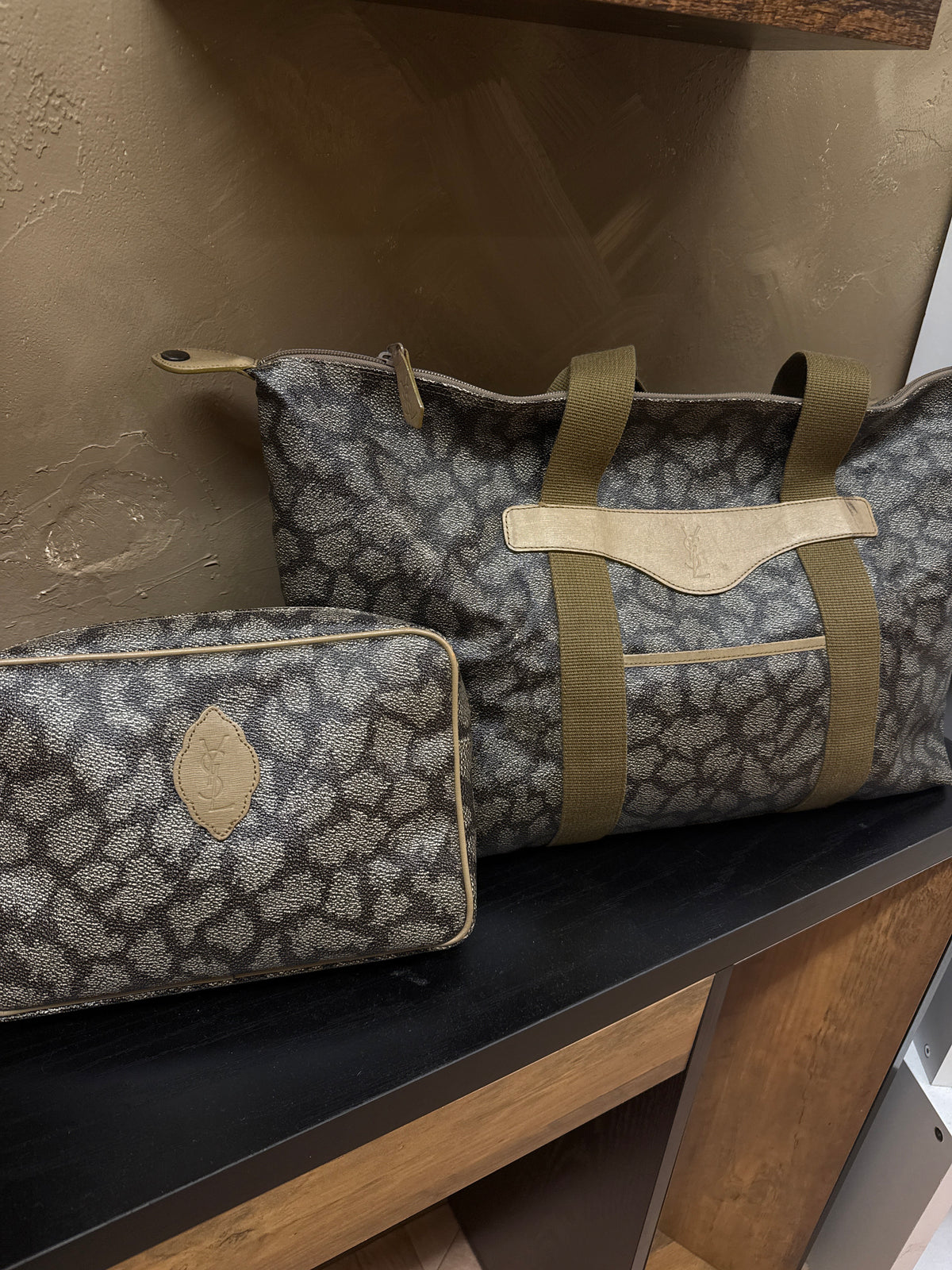 YSL TRAVEL DUFFEL AND POUCH SET