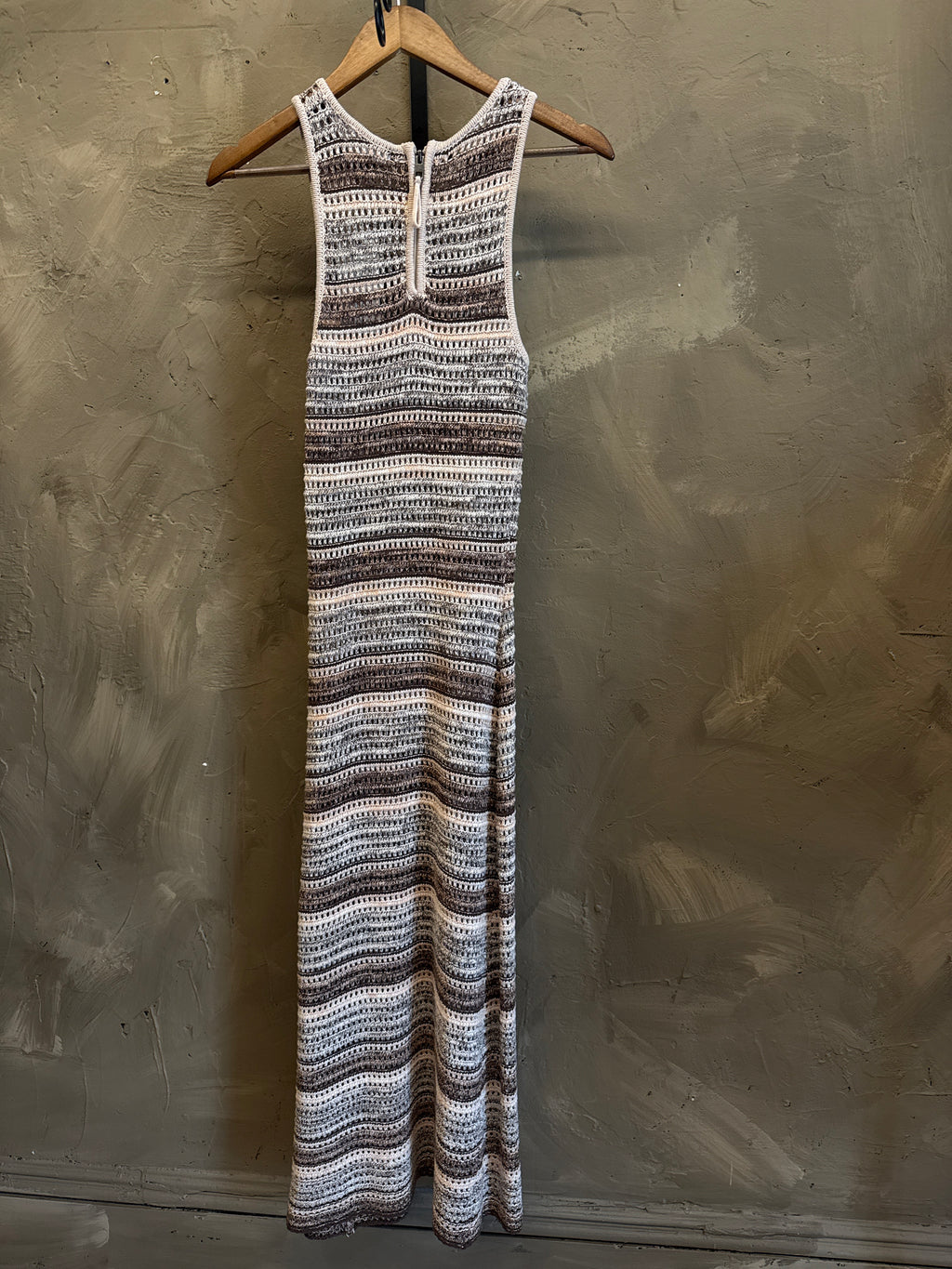 BY THE RIVER OPEN-KNIT DRESS