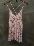 DOE & RAE FALL FLORALS DRAPED TANK TOP