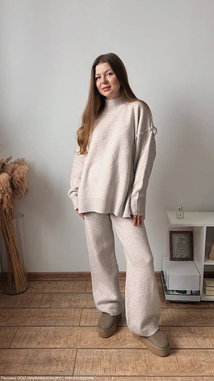 Knit Wide Leg Pants