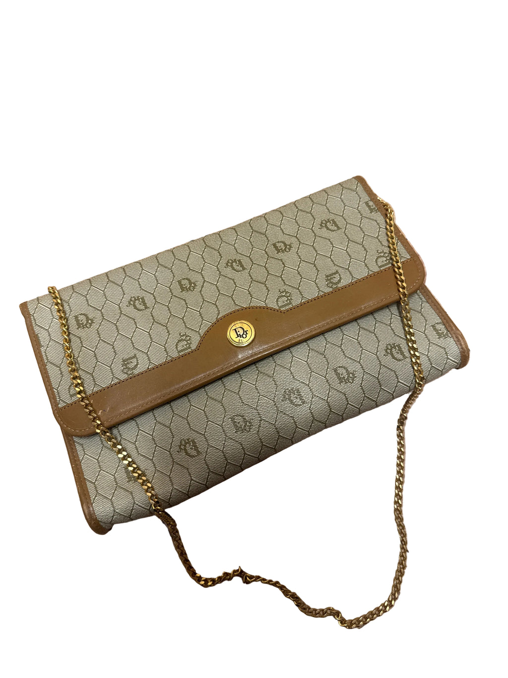 DIOR HONEYCOMB clutch on chain / shoulder bag