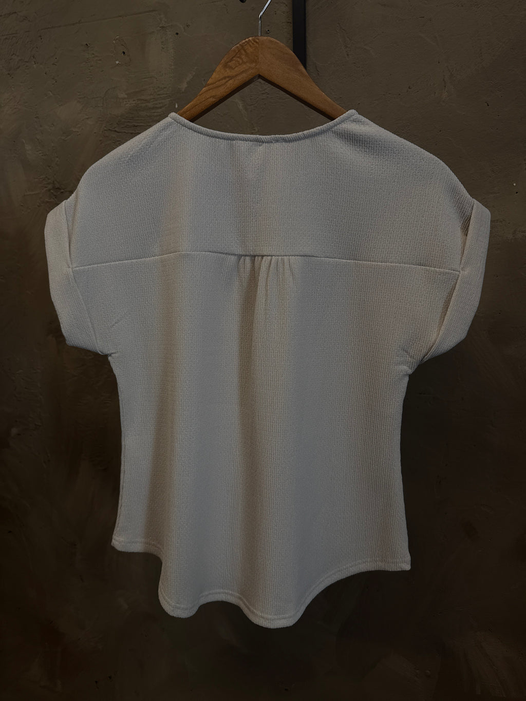 MINE BOHO CAP-SLEEVE TOP CREAM