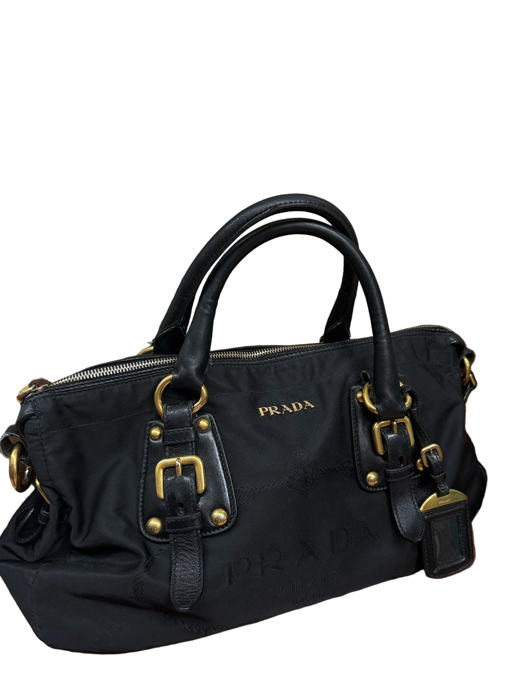 Vintage PRADA TESSUTO Hand/Shoulder/Crossbody w COA