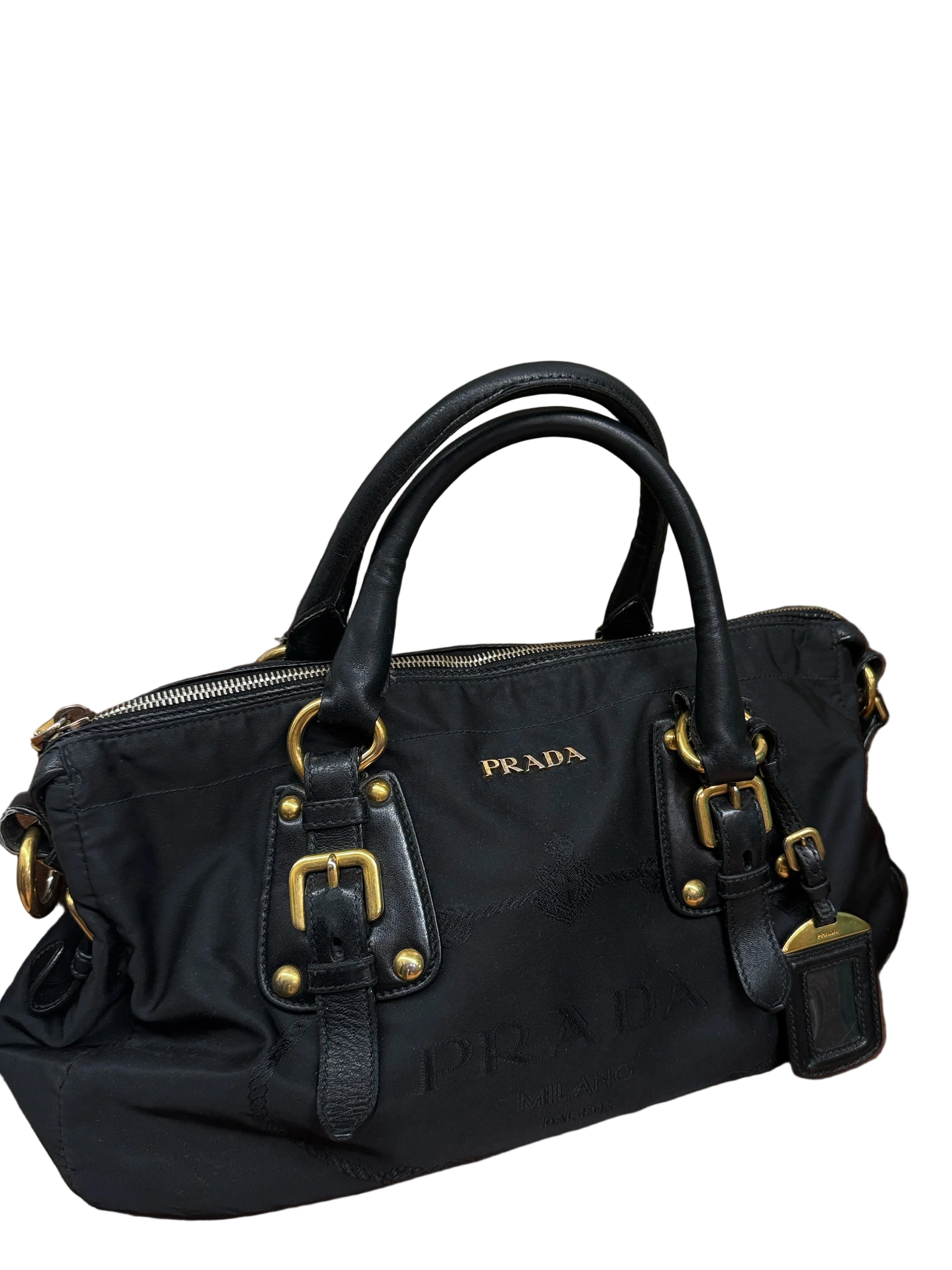 Vintage PRADA TESSUTO Hand/Shoulder/Crossbody w COA