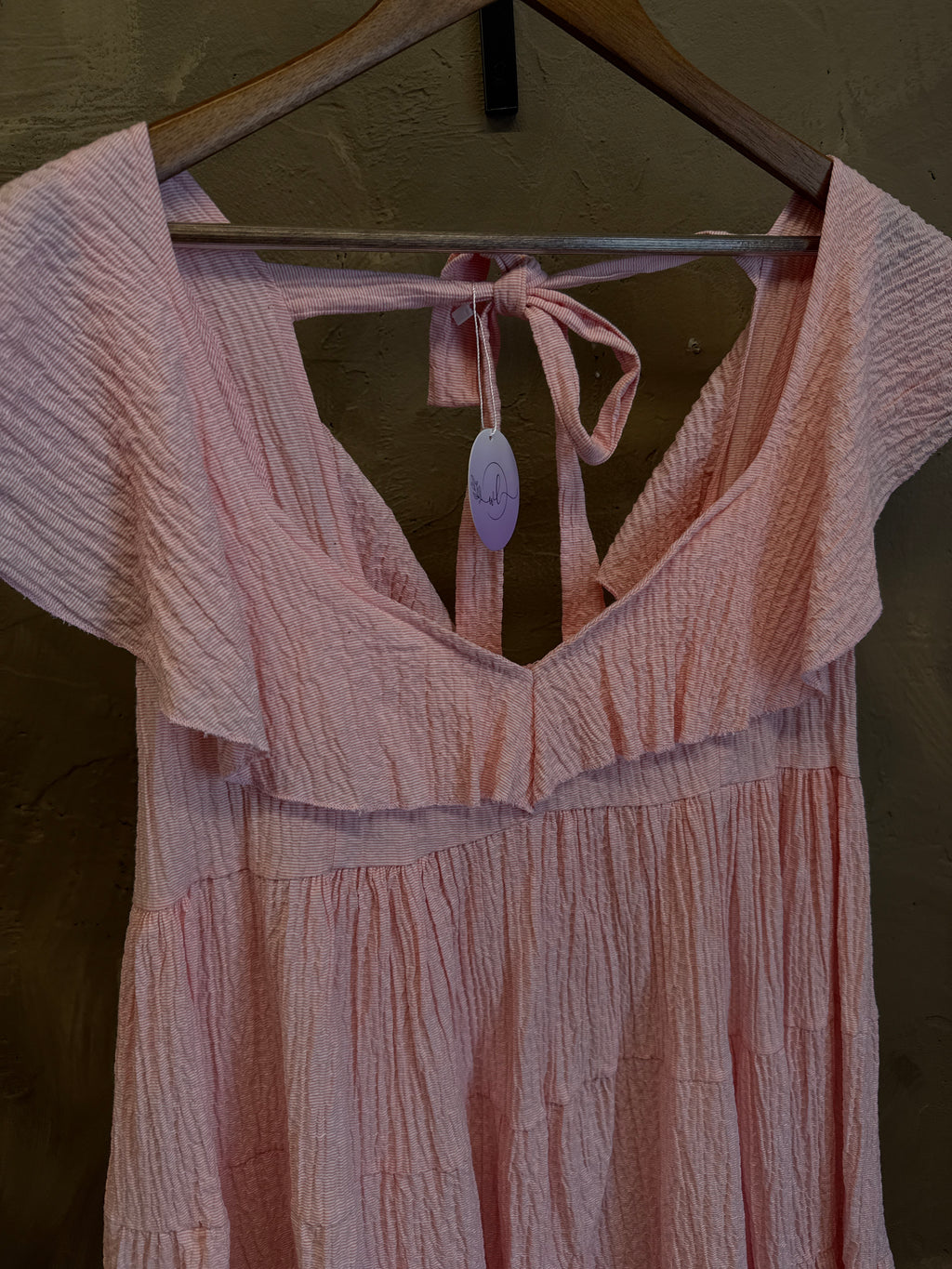 WISTERIA LANE FLUTTER SLEEVE DRESS
