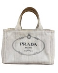 Prada Canapa in White Denim W/ Strap