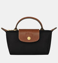 Mini LONGCHAMP + ADDED CROSSBODY STRAP IN BLACK NEW