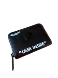 Off White Zippy Wallet in Black