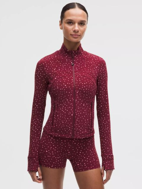 Lulu Cropped Define Jacket in Heart Scatter Dot Candy Cloud Burgundy Bay SIZE 8 NWT *SOLD OUT*