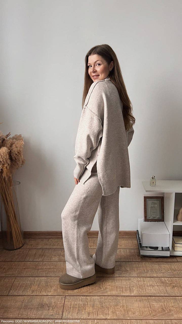 Knit Wide Leg Pants