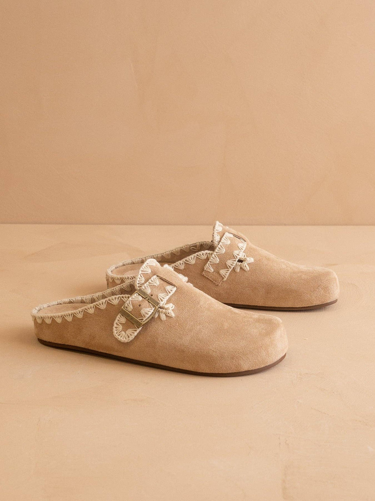 The Teri Almond Tweed Buckle Fall Mule